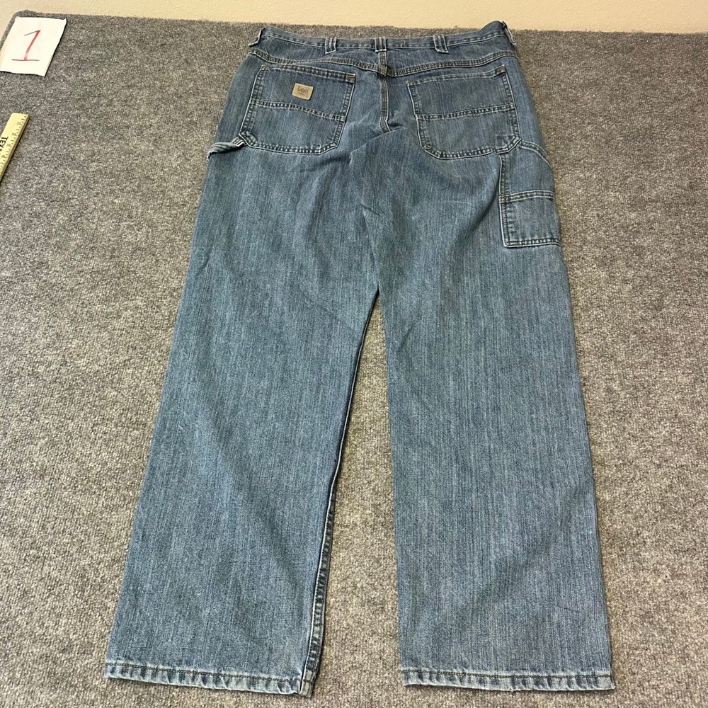 Lee Carpenter Jeans Mens Size 36 Blue Denim Relaxed Fit Utility Workwear Pants